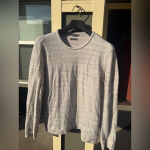 John Varvatos Japanese Fabric Textured Knit Long Sleeve Shirt – Gray